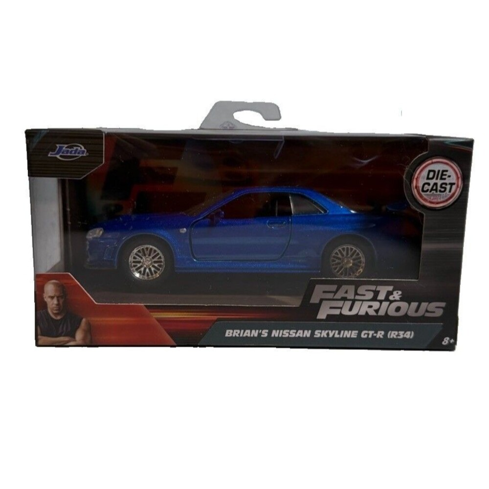 Jada Fast And Furious Brian's Nissan Skyline GT-R R34 Blue 1:32